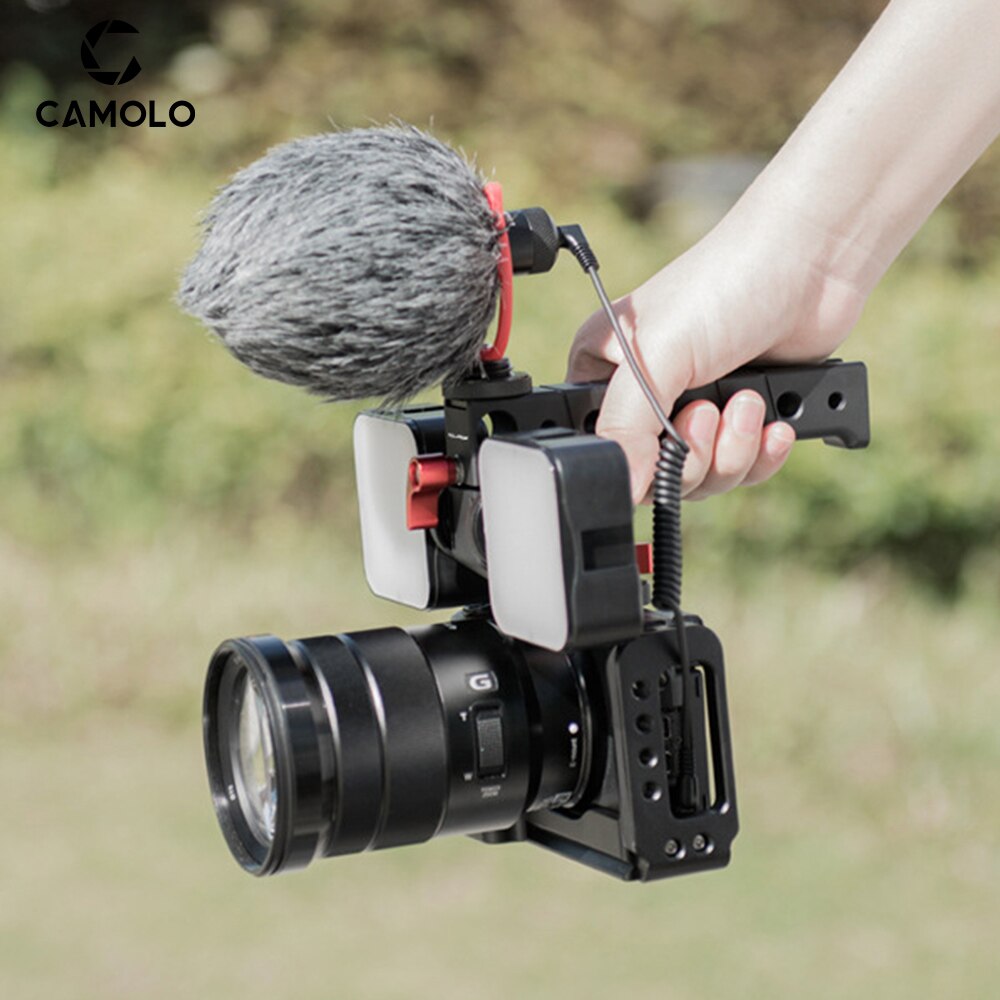 Uurig C-A73 Pro Camera Stabilizer Video Rig Kooi Camera Kooi Voor Sony A7iii A7R3 A7M3 Arca-Stijl Met Top handvat Grip Sony A7III