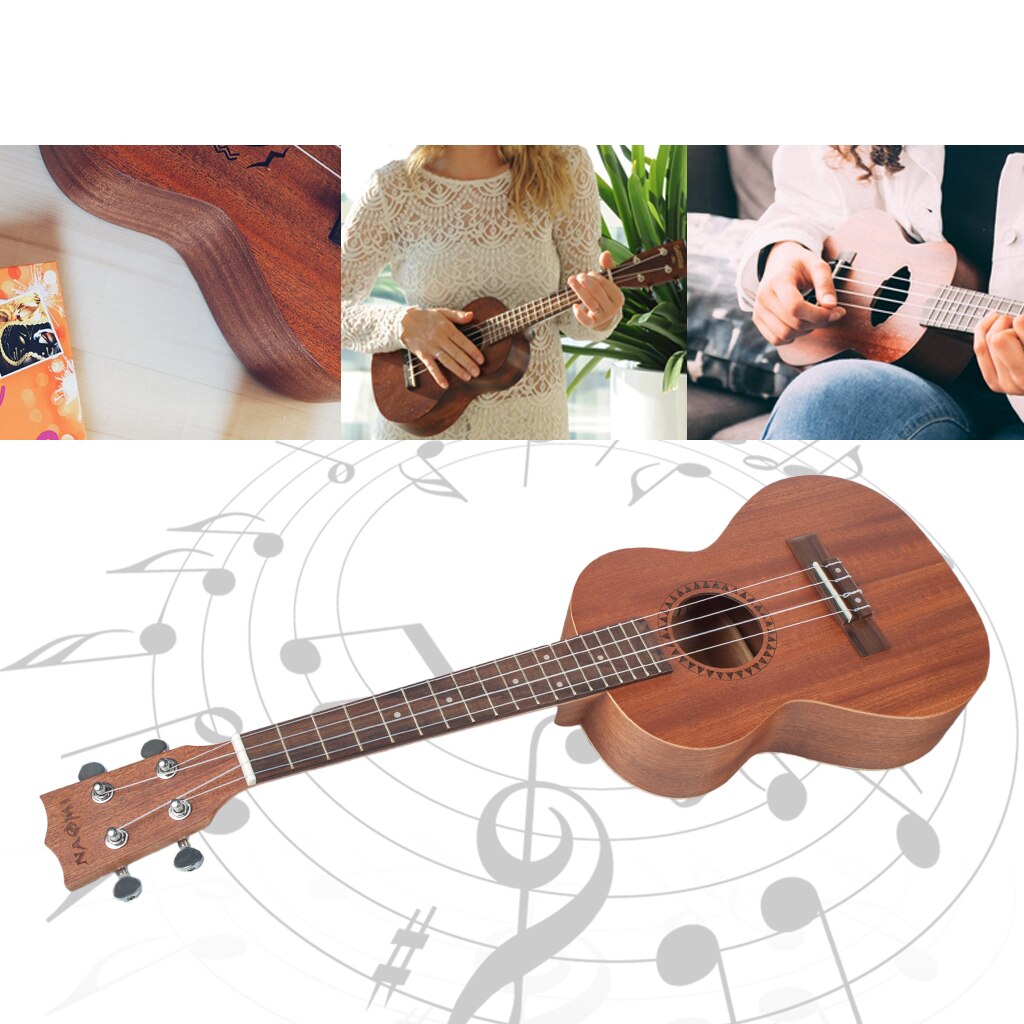 Mag Houten Ukulele Sapele 18 Fret 4 Strings Snaarinstrument