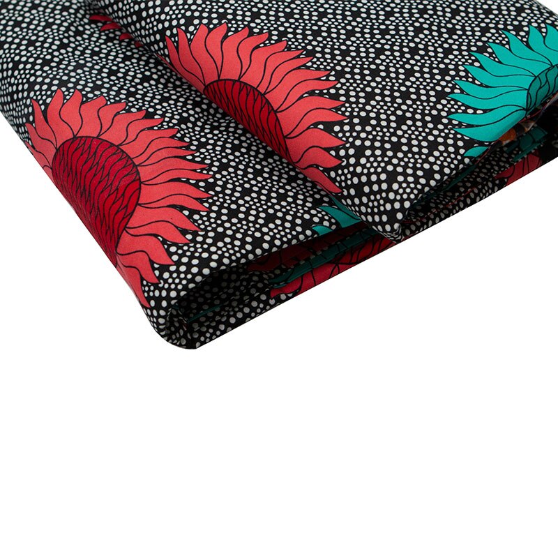 100%  polyester vax tyg symaterial färgglada tryck original vackert vax för festklänning
