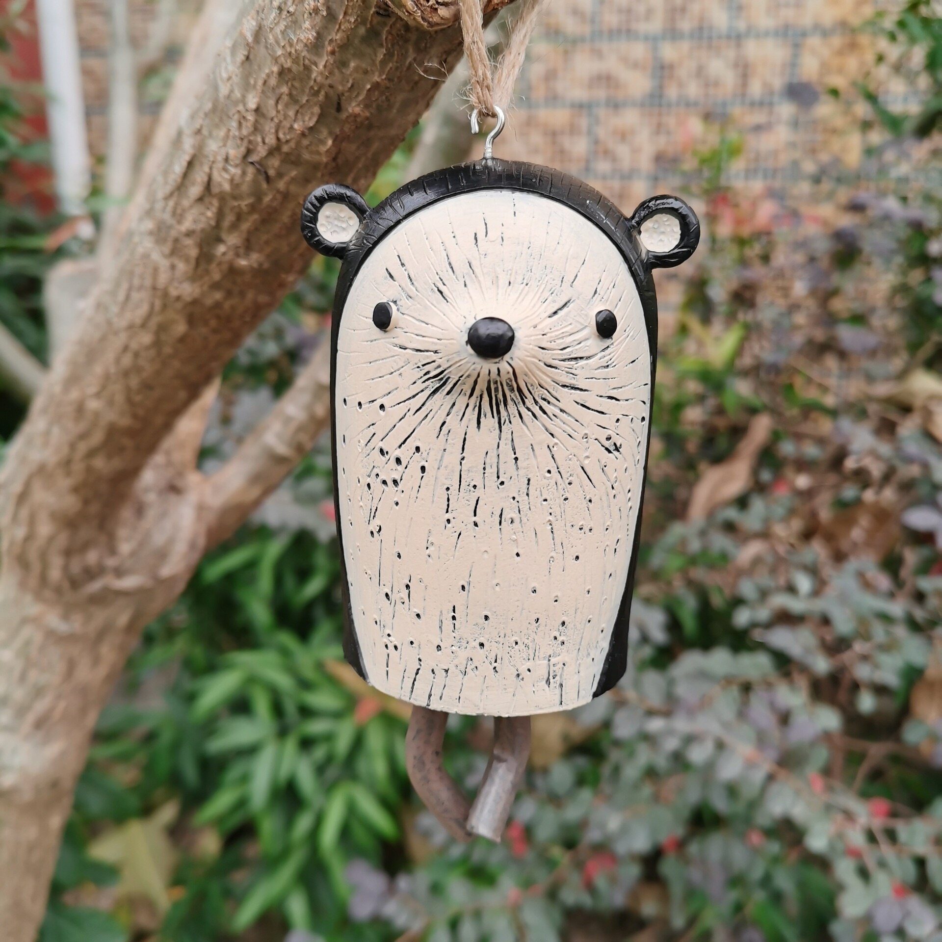 Beautiful Rustic Animal Wind Chimes Room Decoration Baby Room Decor Cute Resin Plastic Animal Wind Chimes: Hedgehog