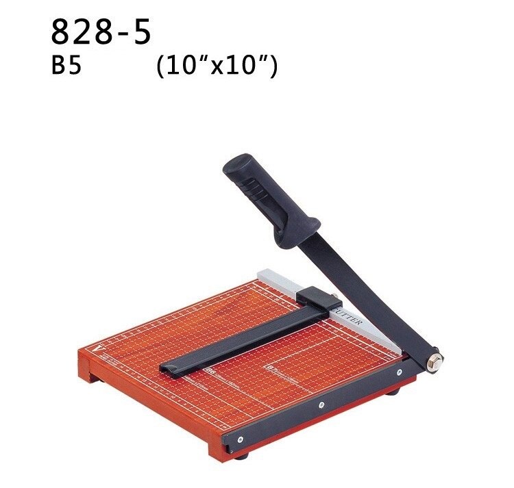 B5 papirfotoskærer guillotinskæremaskine trimmer træbund 5-10 ark med gitter