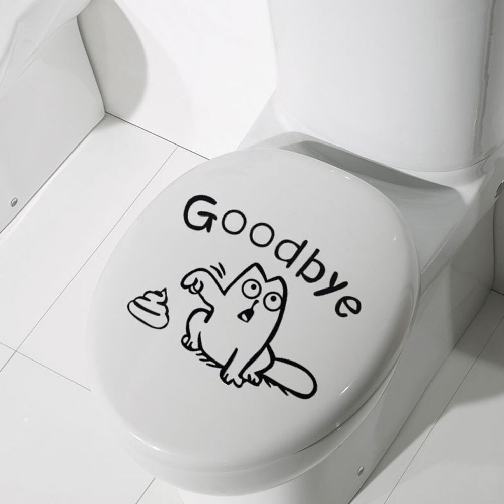 1Pc Art Sticker Muur Poster Badkamer Woonkamer Home Decor 3D Creatieve Muursticker Waterdicht Wc Stickers Cartoon Modellen