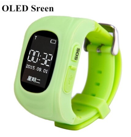 Tracker for Child Kid smart Watch SOS Safe Call Location Finder Locator Trackers smartwatch for Kids Children Anti Lost Monitor: Green OLED GPS