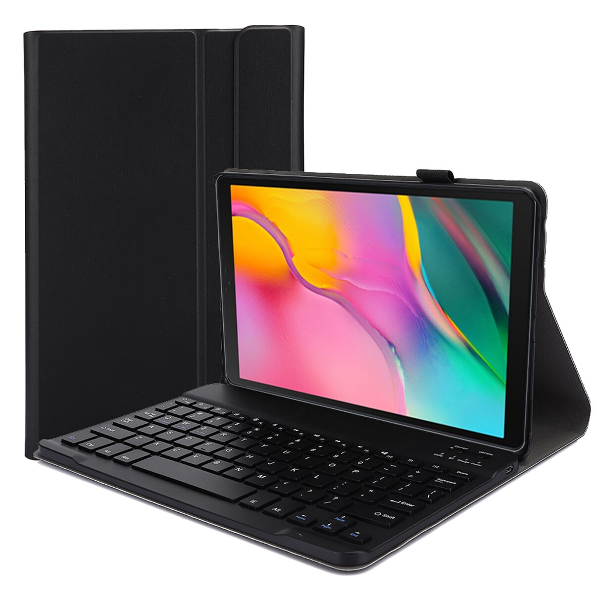 Universal Tablet Detachable Keyboard With Protective Cover USB Charging For Samsung Tab A 10.1 Tablet Supports For Android