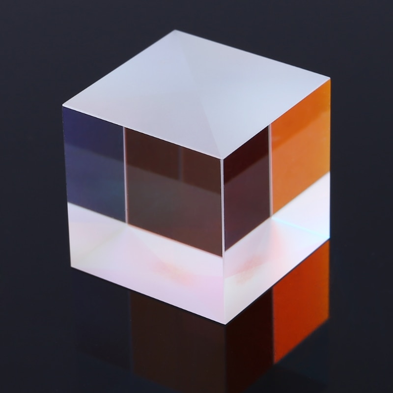X-cube-cubo de luz brillante de seis lados, Prisma de cristal óptico, haz de división RGB, para instrumento de experimento óptico, lente óptica