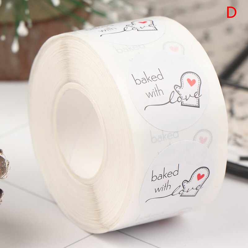 500Pcs/roll Thank You Sticker for seal label scrapbooking Kraft sticker Baking: D