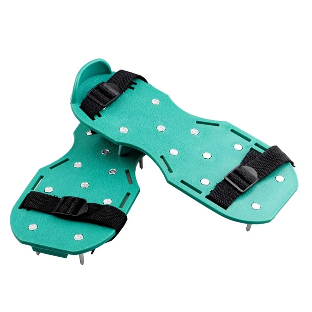 Aireador de césped revitalizante para jardinería, sandalias, zapatos de uñas, escarificador, cultivador de uñas, herramienta de jardín, 1 par: Default Title