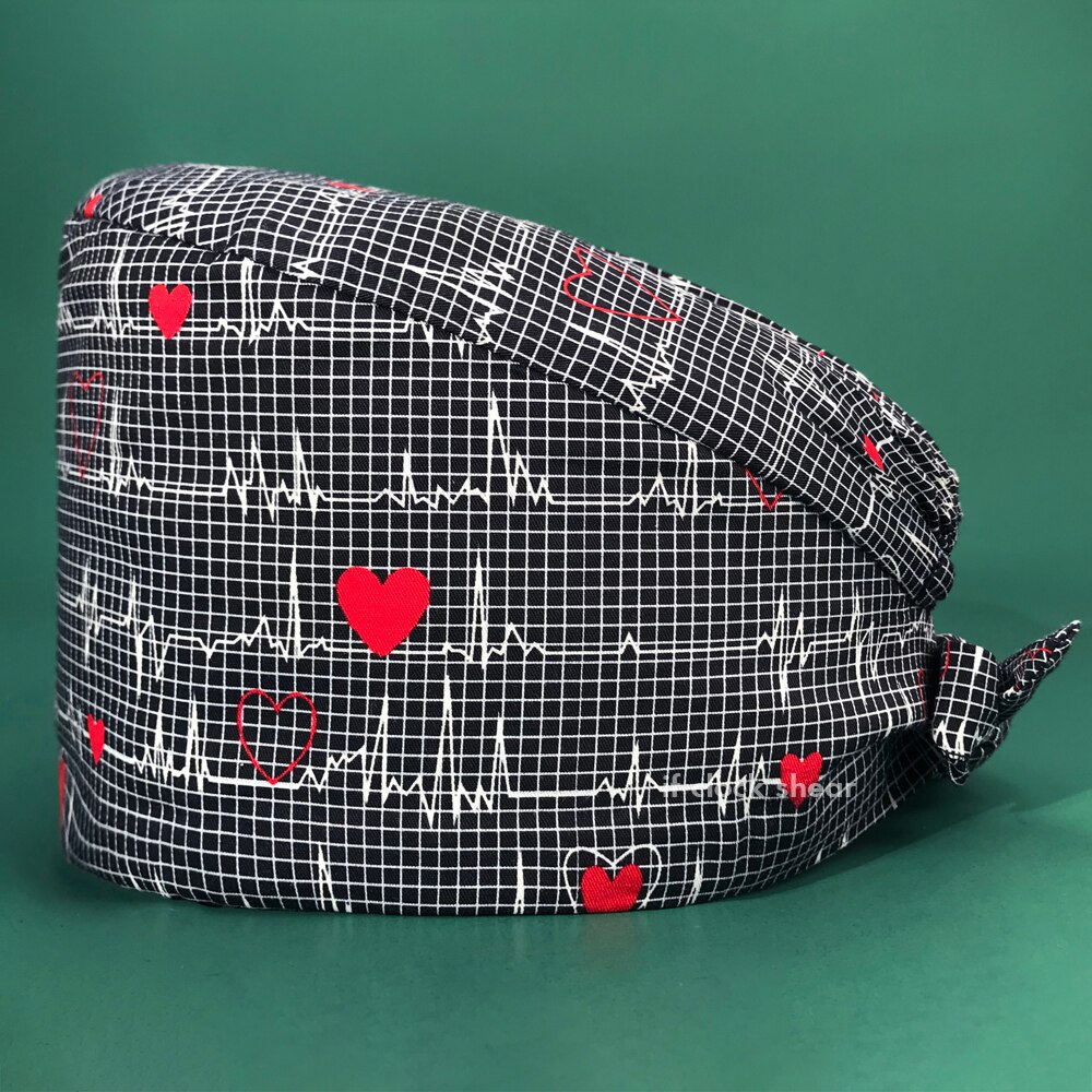 Ziekenhuis Scrubs Vrouwen Hoeden Pet Grooming Chirurgische Hoeden Tand Schoonheid Verpleging Hoed Multicolor Caps Met Zweet-Absorberende: 22140