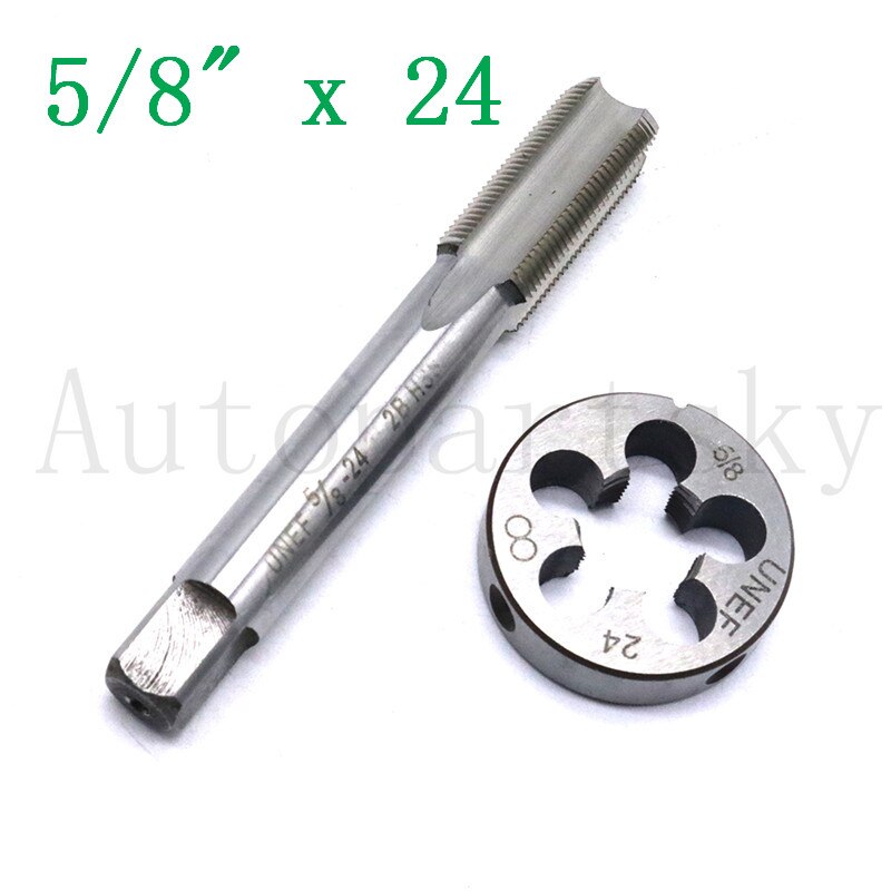 1/2"-28 (1/2" x 28) or 5/8"-24 (5/8x24) UNF HSS Threading Thread Tap and Die Set with: 1Set Style ( 2 )
