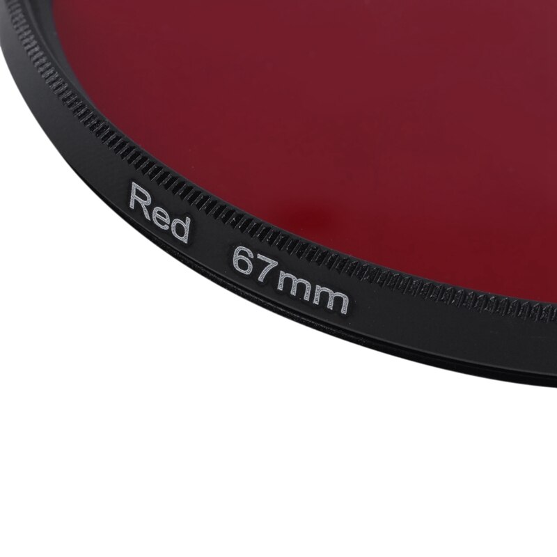 Filtre rouge complet de 67mm, lentille de caméra filetée par filtre de 67 mm
