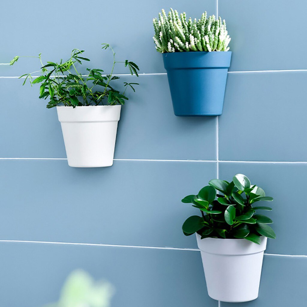 wall Flower Pots Indoor And Outdoor Balcony Wall-Mounted Plastic Garden Flower Pots decor Planter flower garden pots d1