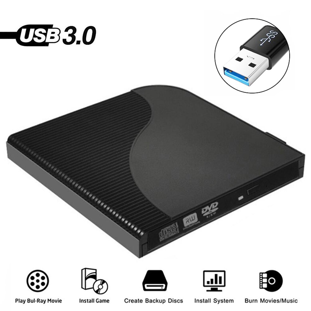 USB 3.0 DVD Stick Portatil DVD Floppy Drive Odd Externe Dvd-laufwerk ROM Player Writer Rewriter Brenner für iMac/MacBook /Laptop
