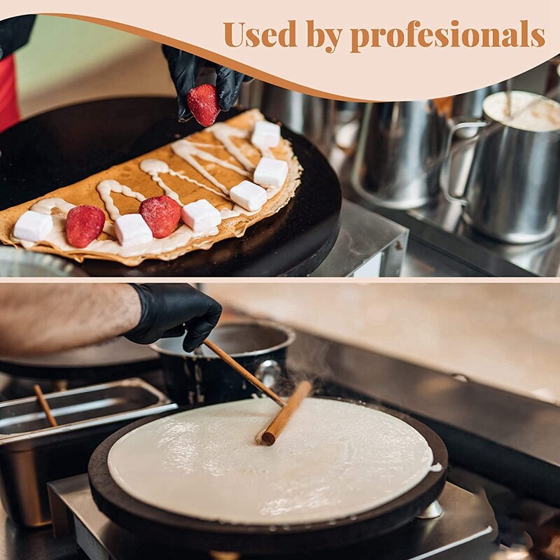 Spatola e mestolo per spalmatore di Crepe, strumento per Pancake Versatile grande e medio, dimensioni convenienti per Crepe antiaderente