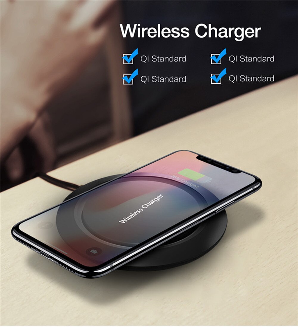Wireless Charger for iPhone X XR XS Max 8 Plus USB Charging pad for Samsung S8 S9 Note 9 Xiaomi Phone Qi wirless charger