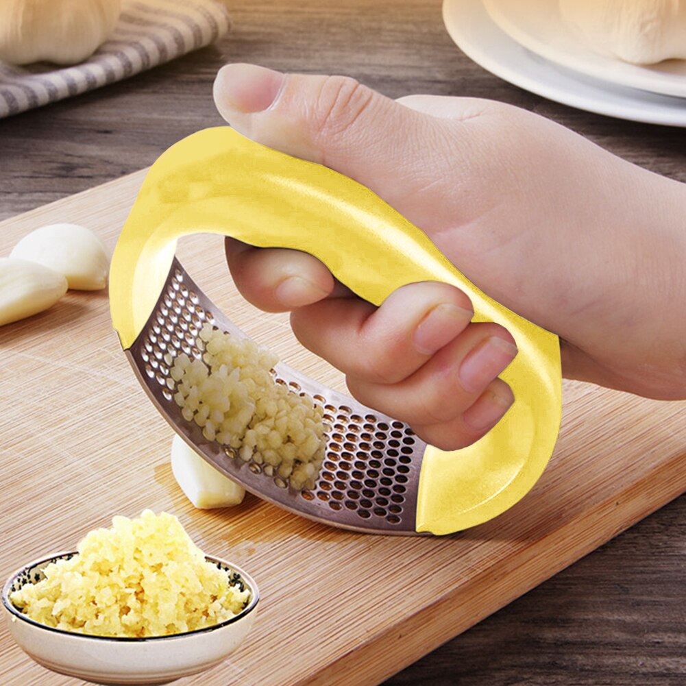 Garlic Slice Press Device Mincer Juicer Ginger Slicer Stainless Steel Fruit Evenly Squeezer Practical Vegetable Tools