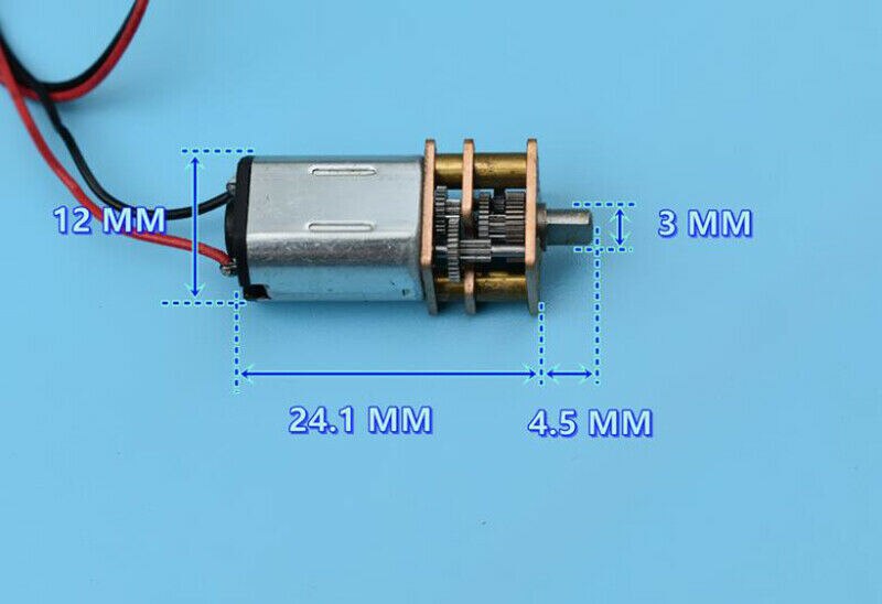 Dc 3V 5V 6V 50Rpm Slow Speed Mini Micro N20 Full Metal Gear Motor Diy Robot auto