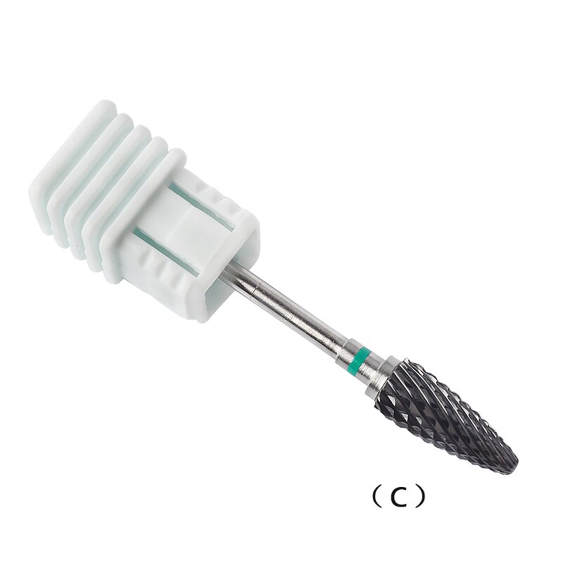 1 stk sort keramik 3/32 " nail art bor 5 typer fræsning manicure skærefil elektrisk apparat maskine tilbehør rengøringsværktøj
