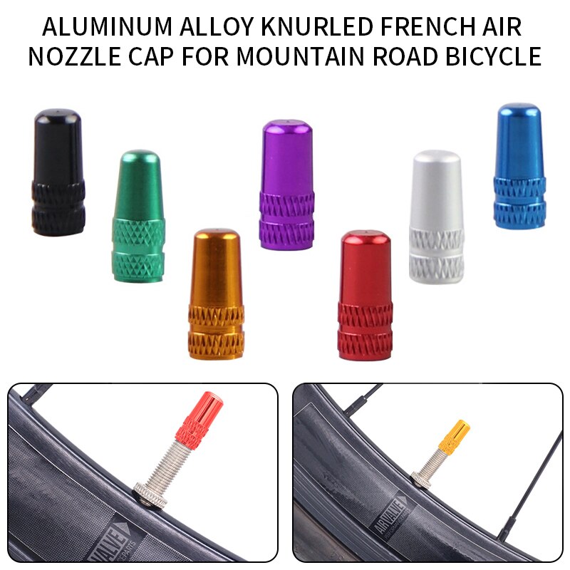 3PCS Bicycle Valve Cap Aluminum Bicycle Presta Valve Cap High Pressure Spikes Tire Valve Dust Cover MTB Bike Bicycle Accessories