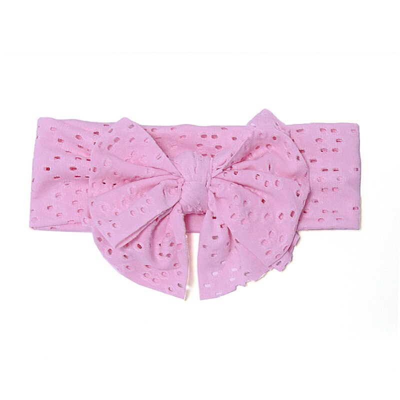 Baby Hoofdband Bows Haarband Voor Meisjes Hollow Headwrap Brede Tulband Kinderen Effen Kleur Haaraccessoires Infant Mooie Hoofdbanden: 3