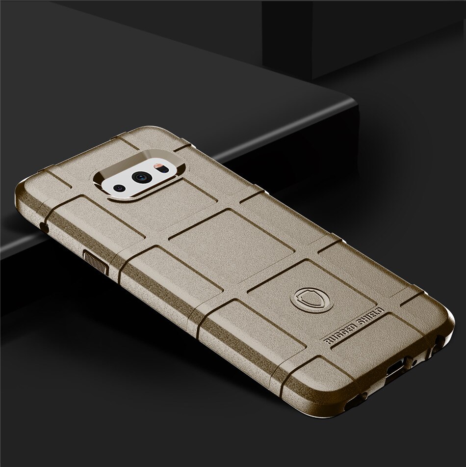 Robuuste Shield Back Cover Voor Lg G8X Case Siliconen Shockproo Armor Case Voor Lg G8x Cover: Donkergrijs
