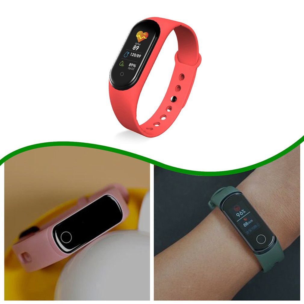 Smart fitness armband band med mätande pulsmätare sport aktivitet tracker män kvinnor titta på armband