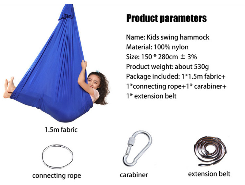 Hanging Swing Calming Mesh Swing Steady Kids Adult Cotton Outdoor Indoor Hammock Up Fabric 250kg Holds Chair Seat Strong Rope