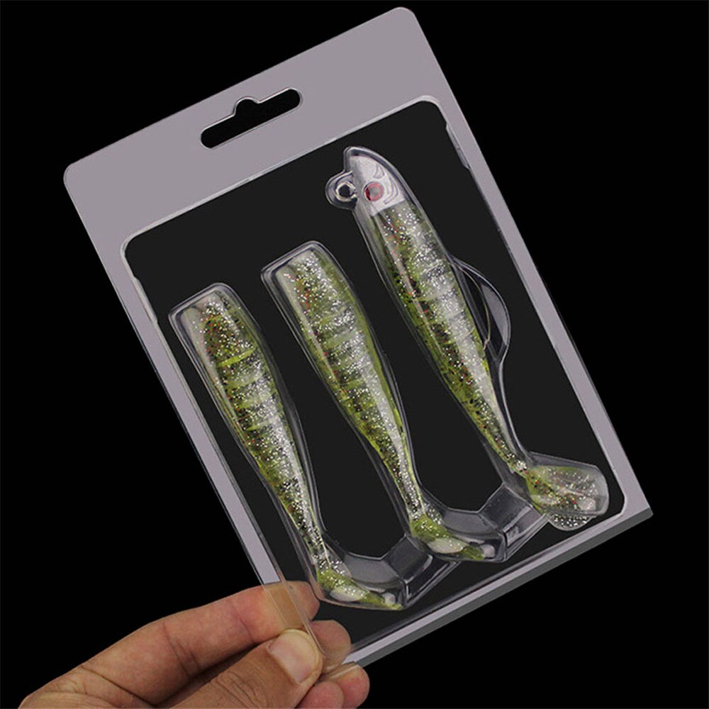 FAI DA TE Testa di Piombo in PVC facile splendente Esche Da Pesca 100 millimetri Wobblers Pesca Alla Carpa Esche Artificiali Morbide in silicone Artificiale Affrontare