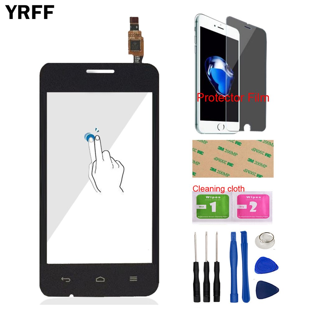 YRFF 4.0 ''Mobiele Front Outer Glas Touch Digitizer Panel Touch Screen Voor Huawei Ascend Y330 Touch Screen Gereedschap Protector film