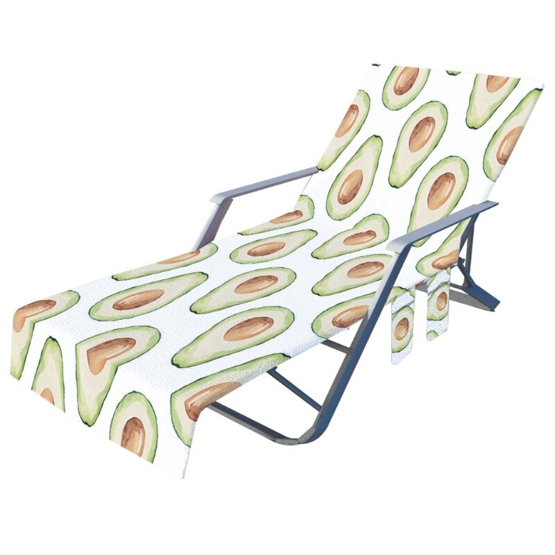 Boho leżak pokrowiec na krzesło z mikrofibry ręcznik plażowy z boczne kieszenie: 6