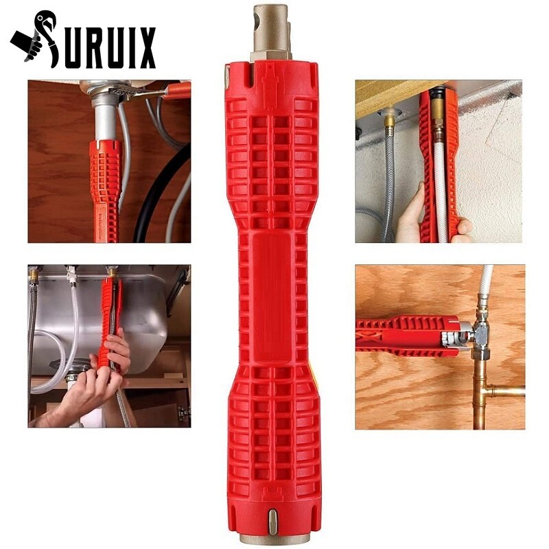 Faucet and Sink Installer Multi-purpose Wrench for Toilet Bowl Sink Bathroom Kitchen Plumbing