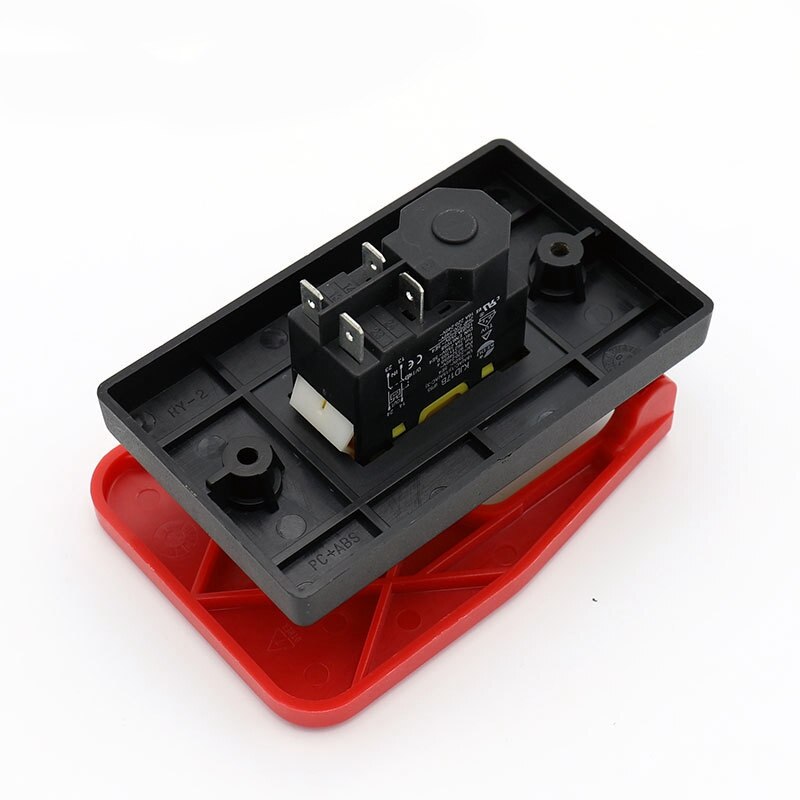 Off-On Red Cover Emergency Stop Push Button Switch 16A Power-Off/Undervoltage Protection Electronetic Start Switch