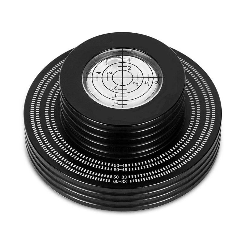 Duurzaam Aluminium Record Stabilizer 50/60Hz Toerenteller Draaitafel Bubble Niveau Lp Vinyl Disc Stabilizer