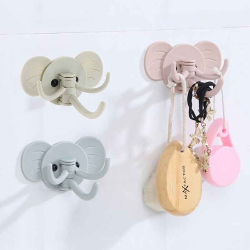 Olifant Neus Haak Kleerhanger Key Cap Muur Haak Kleding Weer Rekken Haak Zelfklevende Sticky Holder Minimalistische Home Decor