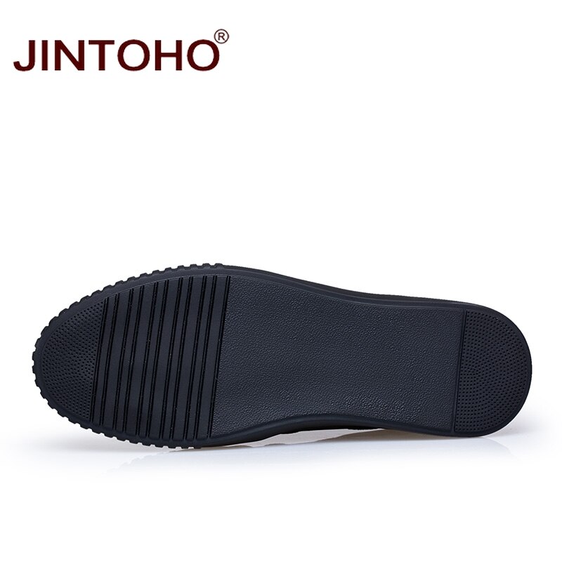 JINTOHO Brand Men Shoes Casual Male Shoes White Leather Sneakers Casual Men Flats Men Shose Chaussure Homme