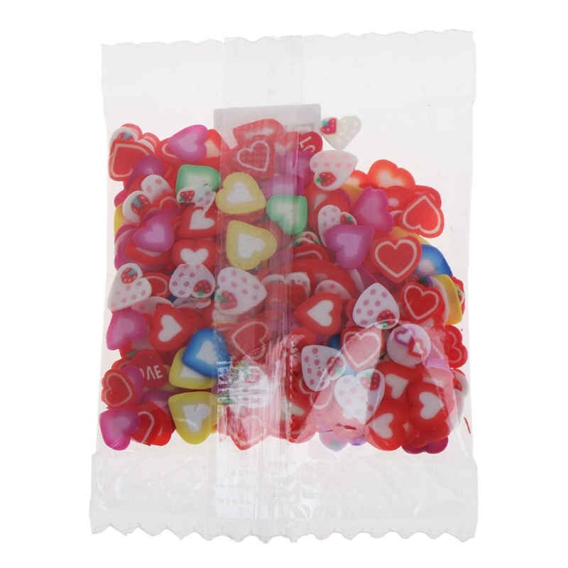 10 stilar polymer lera leksak diy slime tillbehör dekor gelé lera handgummi: F