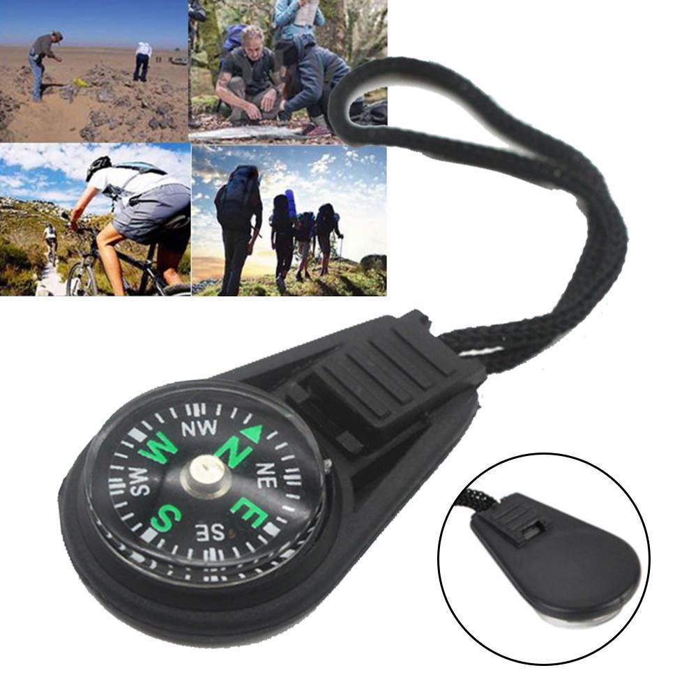 Mini Survival Compass Outdoor Camping Hiking Pocket Adventure Riding Equipment Climbing Carabiner Camping Tool 1pc Navigato E1l7