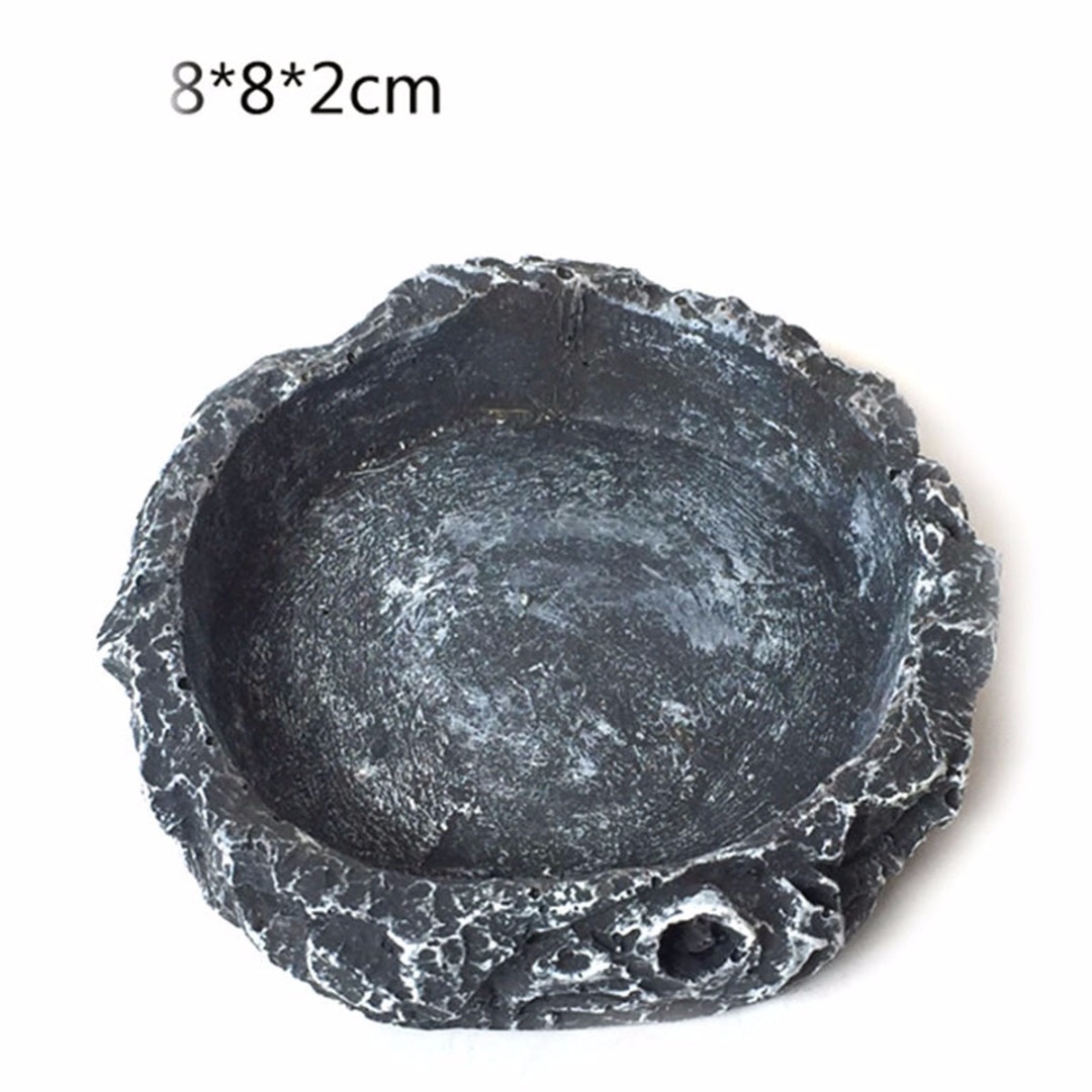 1Pc Reptile Food Water Dish Bowl Feeder Tortoise Lizard Turtle Amphibian Feeding Pot: A