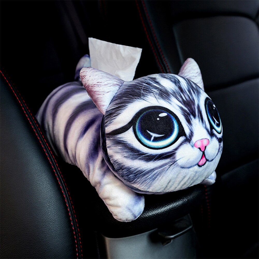 Universal Cute Animal Car Tissue Holder Back Hanging Tissue Box Covers Napkin Paper Towel Box Holder Case Paper Towel Holder