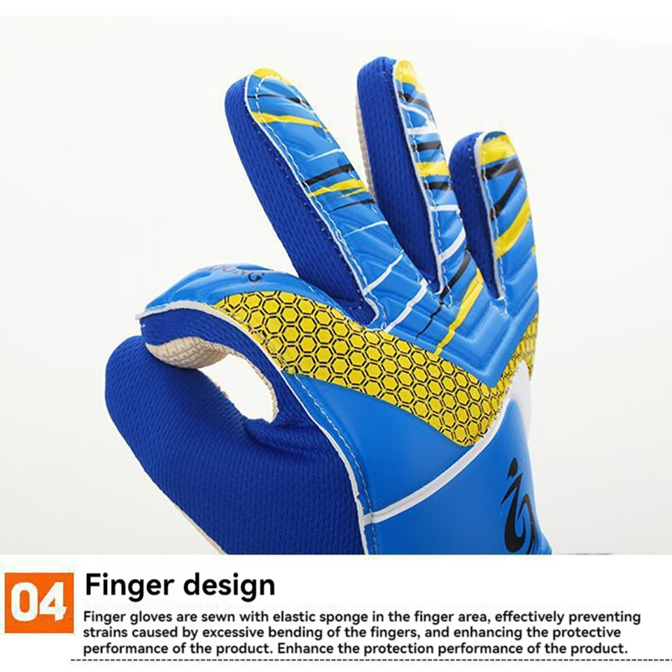 Loogdeel Voetbal Keeper Handschoenen Vinger Beschermen Verdikte Anti-Slip Slijtvaste Volwassen Kind Voetbal Training Sporthandschoenen