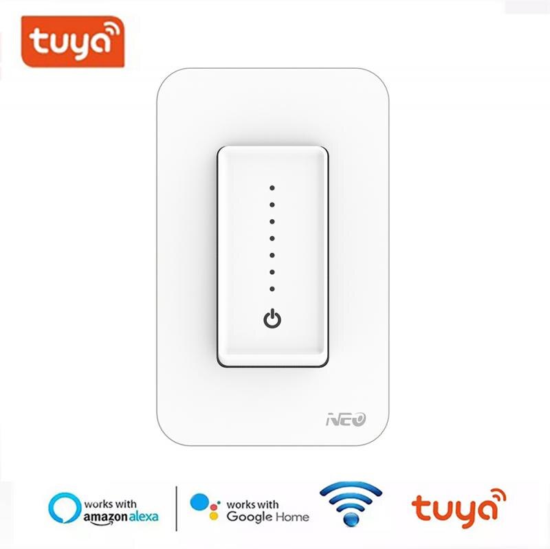 Atenuador inteligente de luz Tuya, Control por voz con aplicación Alexa, Google Home, Control por aplicación, un solo polo, 3 vías