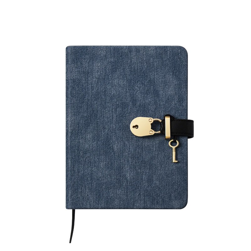 Secret Lined Journal Diary Ruled Notebook With Lock: Blue