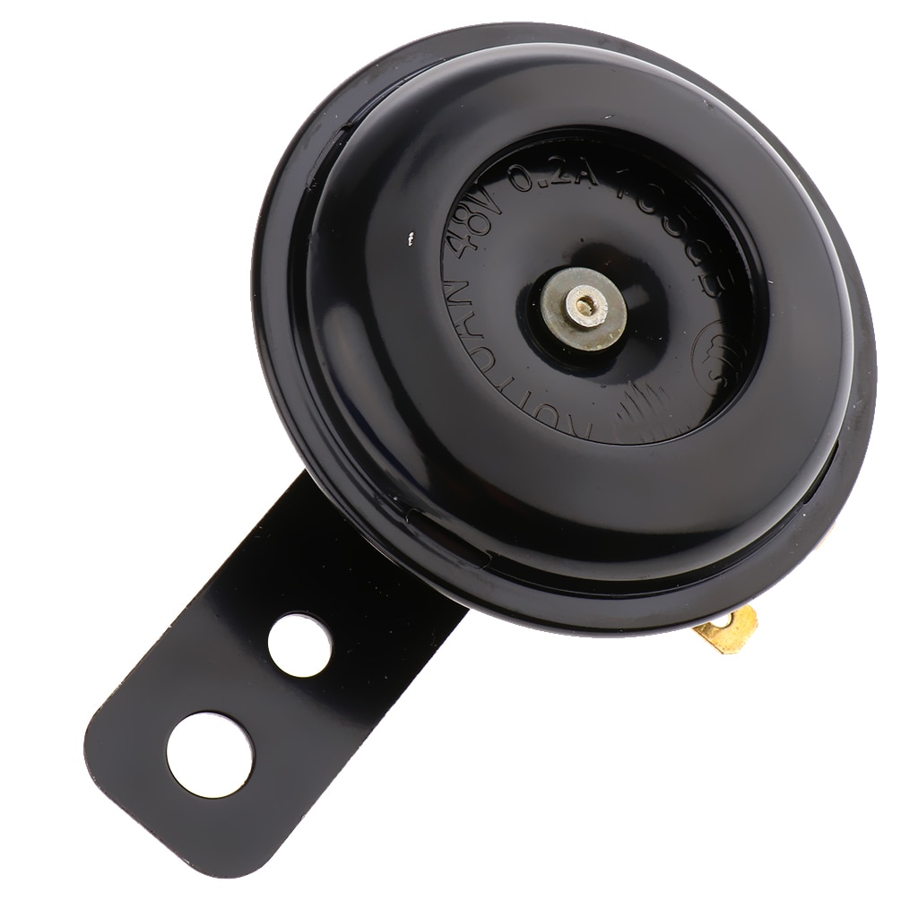 48V 0.2A uniwersalny Super głośny klakson robić roweru elektrycznego czarna trąbka