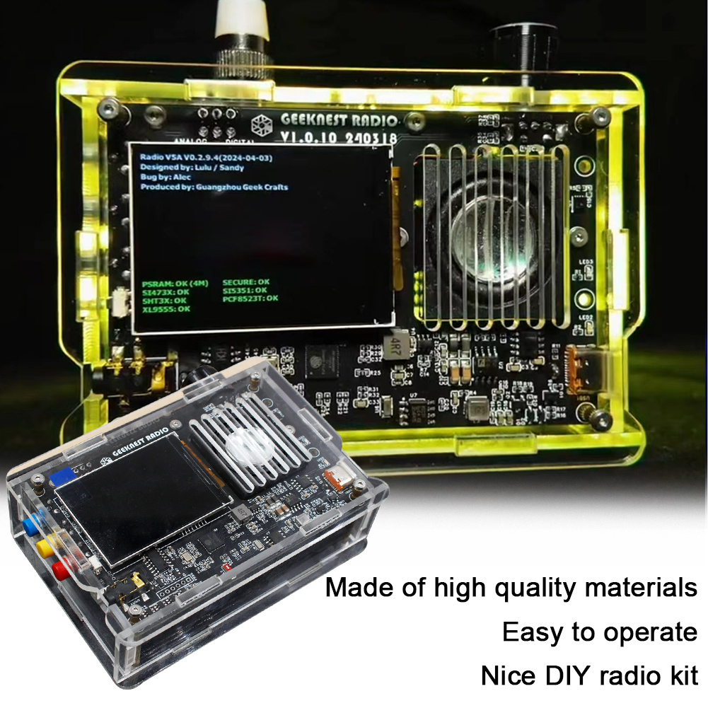 DIY Full Band V5A Mini Radio Kit FM AM MW SW Aviation Frequencies SSB LSB USB All Band Radio Receiver Digital/Analog Output