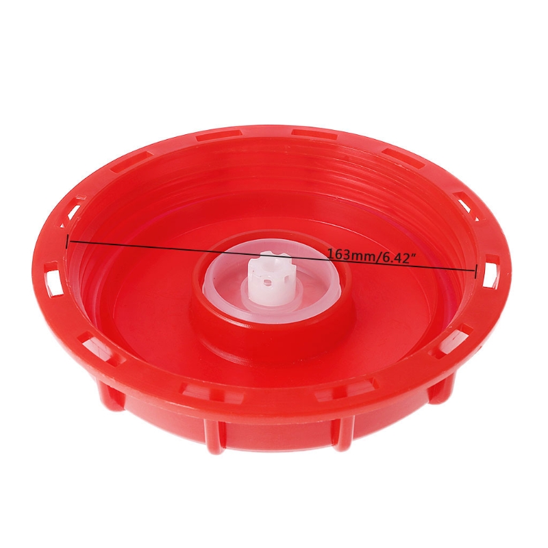 IBC Tote Tank Lid Cover - 163mm Black Double Blind Cap For 275-330 Gallon Tanks