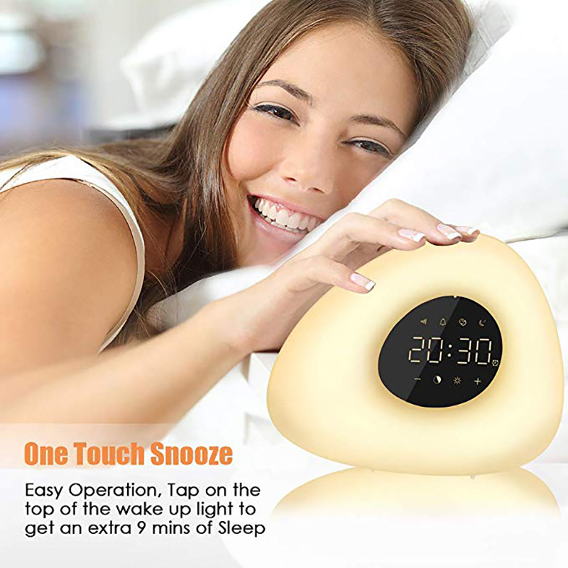 Wecker aufwachen hoch Licht Sonnenaufgang Sonnenuntergang Simulation mit 10 Natur Geräusche 7 Farben Licht berühren Kontrolle RGB Dimmbare Nacht lampe