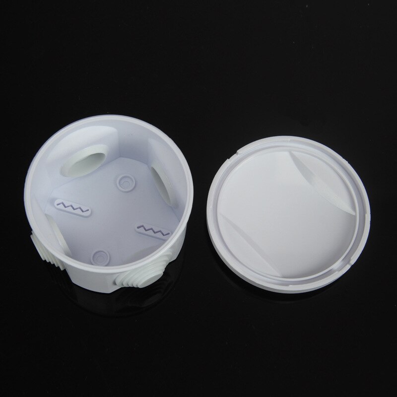 IP55 80x50mm White ABS Plastic Wires Waterproof Junction Box Round Outdoor Electrical 4 hole distribution box Rainproof Box