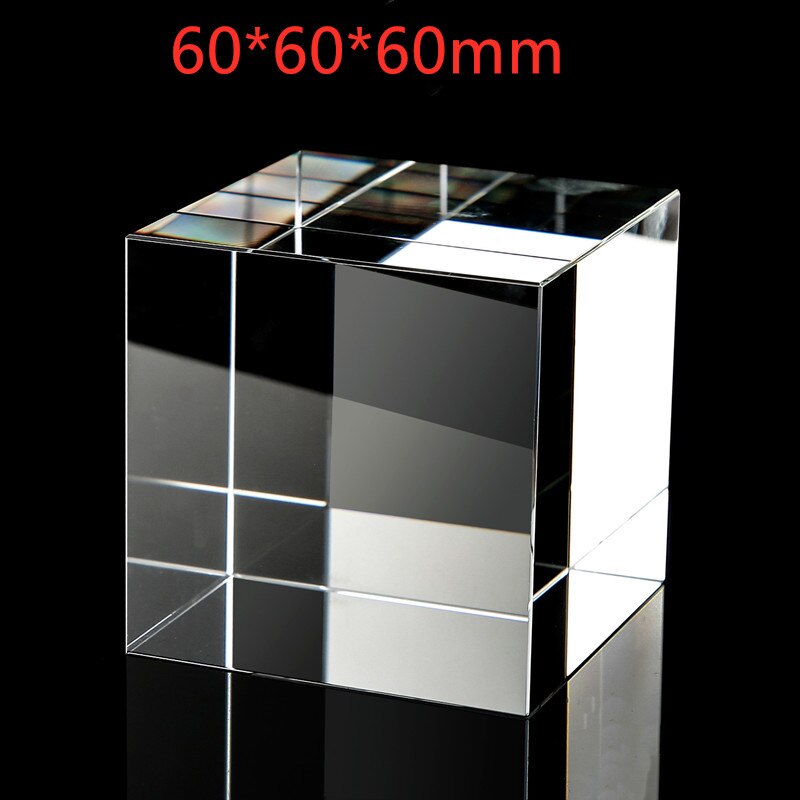 60*60*60Mm Vier-Zijdig Crystal Cube Kunstmatige Crystal Creatieve Regenboog Kinderen Foto Voor Verkoop