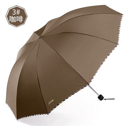 Paradis paraply paraply ti bein forsterkning folding dobbel paraply reklame paraply parasoll paraply: Brun