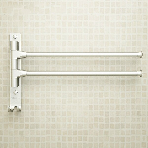 Europese stijl badkamer verwijderbare handdoekenrek ruimte aluminium wandcloset handdoek houder 4/3/2/arm badkamer handdoek haak: 2 arms