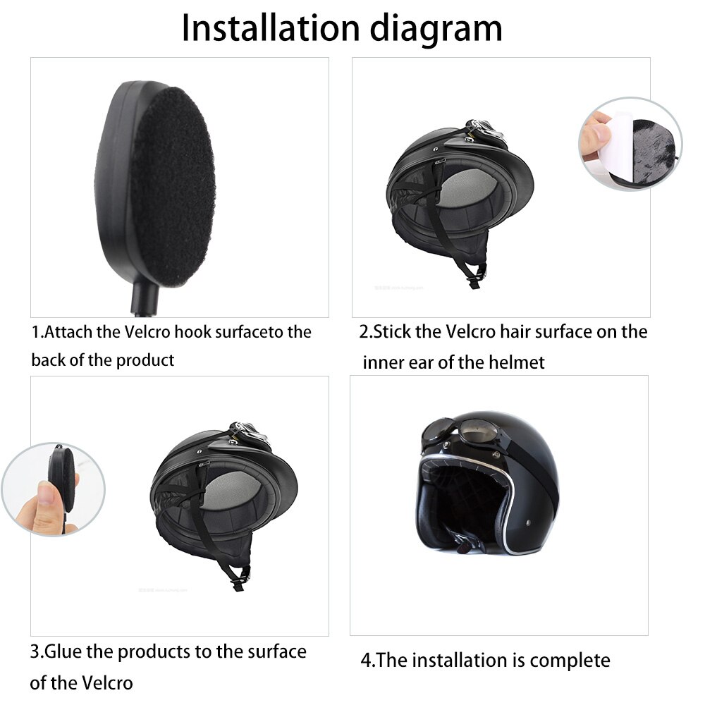 Bluetooth 5.0 draadloze  mp3- luidspreker motorhelm hoofdtelefoon handsfree stereo oortelefoon universele motorhelm headset